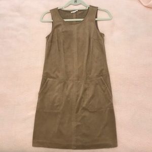 suede like material shift dress